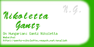 nikoletta gantz business card